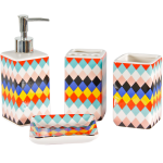 НАБОР ДЛЯ ВАННЫ КЕРАМИЧЕСКИЙ YOUNGA, 4 ЭЛЕМЕНТА